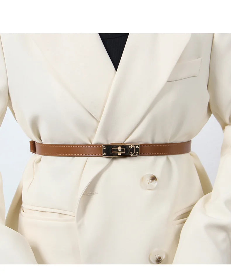2025 Fashion New Women's Leather Clothing Accessories Belt, Suit Jacket Dress Strap Buckle Belt.