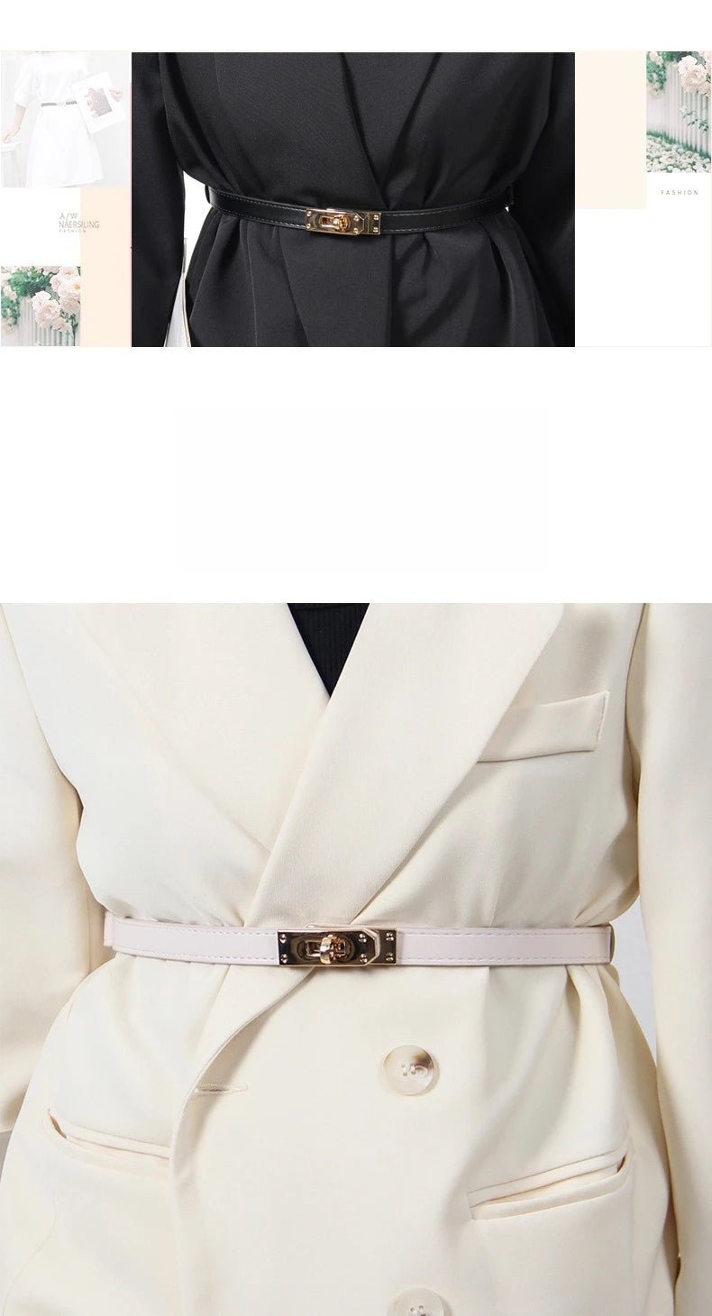 2025 Fashion New Women's Leather Clothing Accessories Belt, Suit Jacket Dress Strap Buckle Belt.