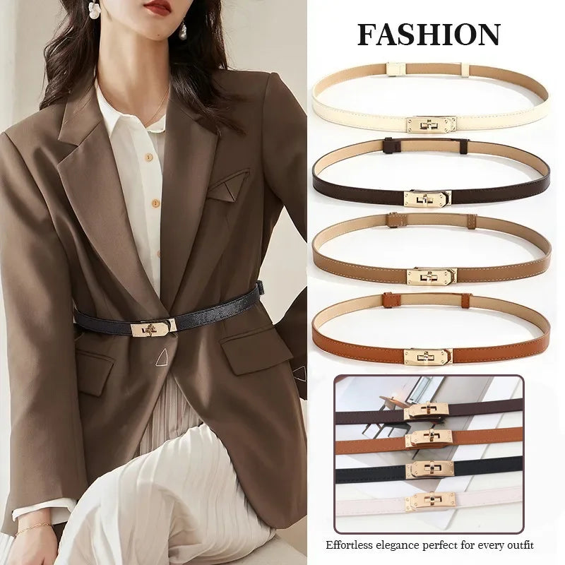 2025 Fashion New Women's Leather Clothing Accessories Belt, Suit Jacket Dress Strap Buckle Belt.