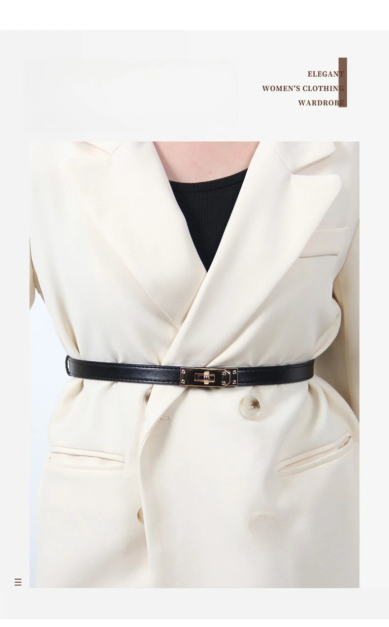 2025 Fashion New Women's Leather Clothing Accessories Belt, Suit Jacket Dress Strap Buckle Belt.