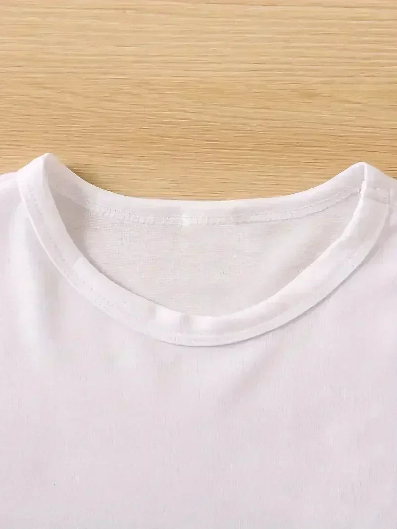 Fashion Bonjour Paris Text Print Short Sleeve Printed T Shirt  Casual Clothing Women's T-Shirt Graphic Clothing Top Tee