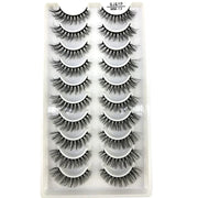 10Pairs 3d Mink Dramatic Volume Lashes Bulk Faux Thick Long Wispy Natural Mink Lashes Pack Short Wholesales Natural False lashes - L&S Fashion