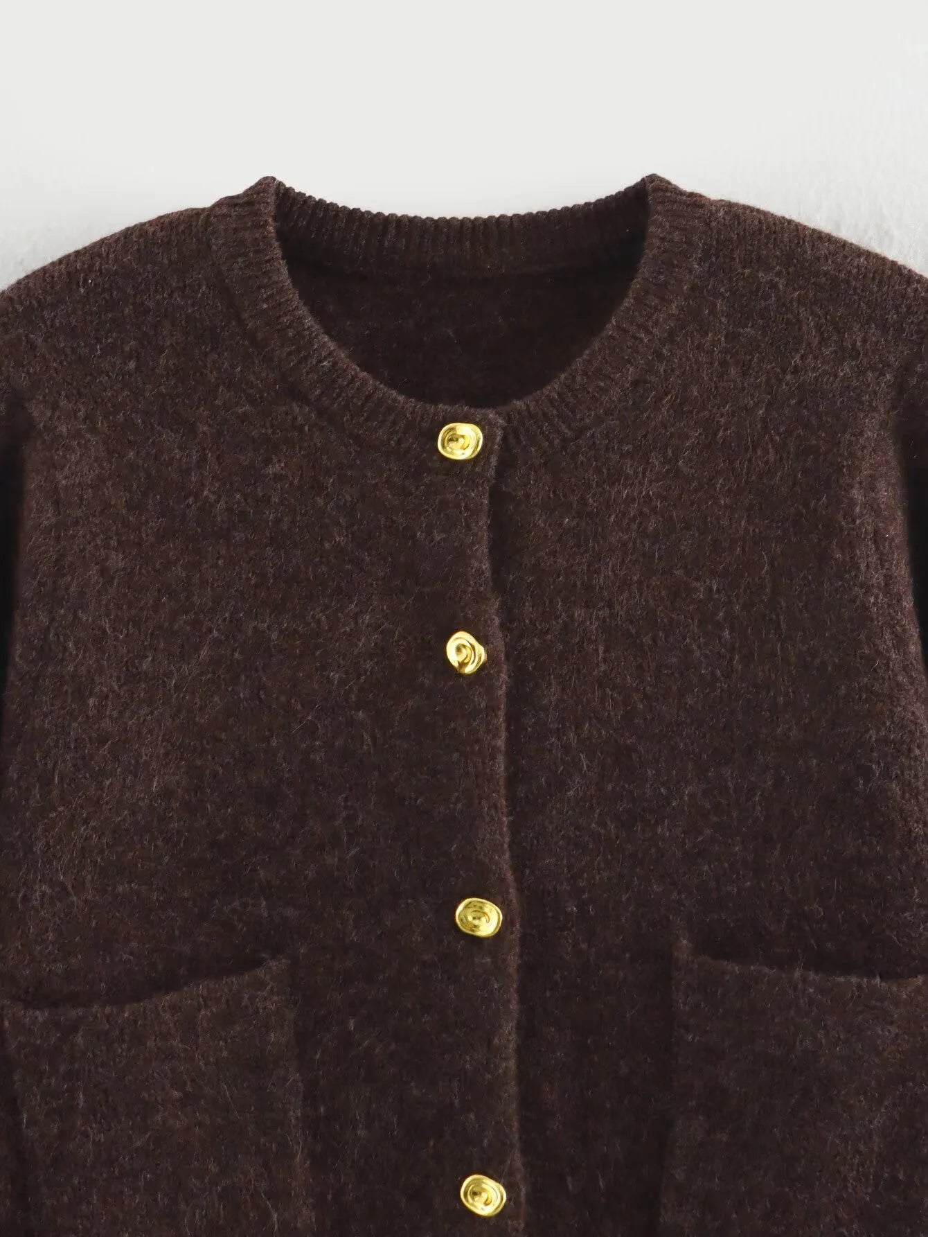 European And American Style Foreign Trade Women's Clothing New 2025 Fashion Gold Button-decorated Knitted Jacket Skirt Suit