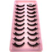 10Pairs 3d Mink Dramatic Volume Lashes Bulk Faux Thick Long Wispy Natural Mink Lashes Pack Short Wholesales Natural False lashes - L&S Fashion