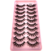 10Pairs 3d Mink Dramatic Volume Lashes Bulk Faux Thick Long Wispy Natural Mink Lashes Pack Short Wholesales Natural False lashes - L&S Fashion