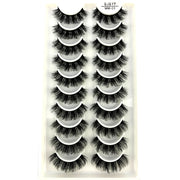10Pairs 3d Mink Dramatic Volume Lashes Bulk Faux Thick Long Wispy Natural Mink Lashes Pack Short Wholesales Natural False lashes - L&S Fashion