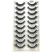 10Pairs 3d Mink Dramatic Volume Lashes Bulk Faux Thick Long Wispy Natural Mink Lashes Pack Short Wholesales Natural False lashes - L&S Fashion
