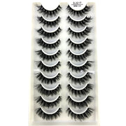 10Pairs 3d Mink Dramatic Volume Lashes Bulk Faux Thick Long Wispy Natural Mink Lashes Pack Short Wholesales Natural False lashes - L&S Fashion