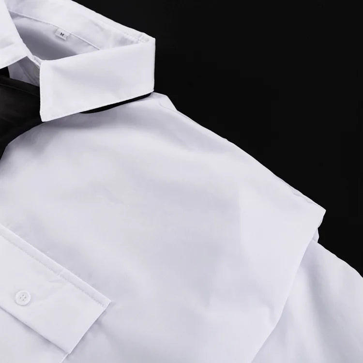 Fashion White Woman Blouse 2025 New Elegant Lapel Long Sleeve Shirt Blusa Streetwear Chic Pocket Blusa Top Female Clothing