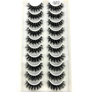 10Pairs 3d Mink Dramatic Volume Lashes Bulk Faux Thick Long Wispy Natural Mink Lashes Pack Short Wholesales Natural False lashes - L&S Fashion