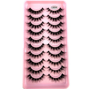 10Pairs 3d Mink Dramatic Volume Lashes Bulk Faux Thick Long Wispy Natural Mink Lashes Pack Short Wholesales Natural False lashes - L&S Fashion