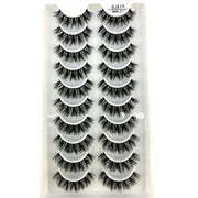 10Pairs 3d Mink Dramatic Volume Lashes Bulk Faux Thick Long Wispy Natural Mink Lashes Pack Short Wholesales Natural False lashes - L&S Fashion
