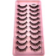 10Pairs 3d Mink Dramatic Volume Lashes Bulk Faux Thick Long Wispy Natural Mink Lashes Pack Short Wholesales Natural False lashes - L&S Fashion