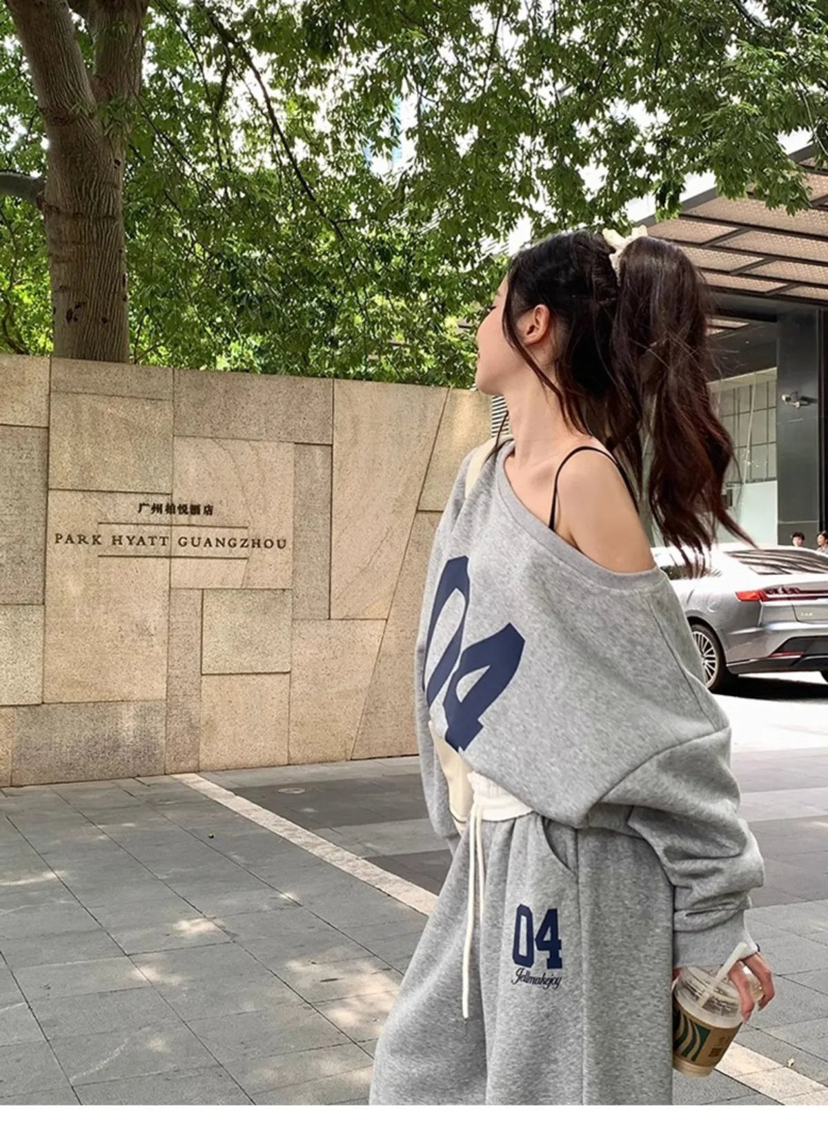 Fashion Temperament Popular Retro Sports Pants for Women in Spring and Summer High Waisted and Drooping Casual Pants Loose Pants