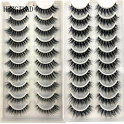 10Pairs 3d Mink Dramatic Volume Lashes Bulk Faux Thick Long Wispy Natural Mink Lashes Pack Short Wholesales Natural False lashes - L&S Fashion