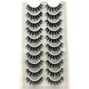 10Pairs 3d Mink Dramatic Volume Lashes Bulk Faux Thick Long Wispy Natural Mink Lashes Pack Short Wholesales Natural False lashes - L&S Fashion