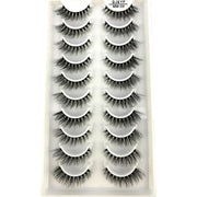 10Pairs 3d Mink Dramatic Volume Lashes Bulk Faux Thick Long Wispy Natural Mink Lashes Pack Short Wholesales Natural False lashes - L&S Fashion