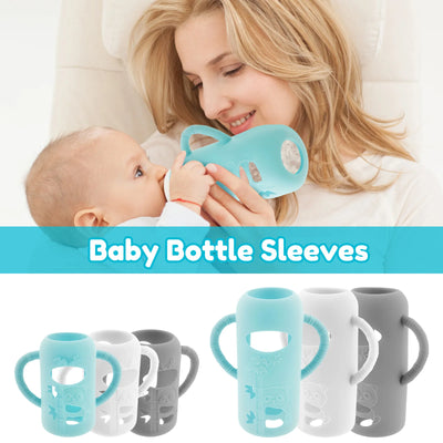 3Pcs Silicone Bottle Sleeves for Dr. Brown's Glass Baby Bottles Food-Grade Silicone Bottle Sleeves Insulated Baby Bottle Cover - L&S Fashion