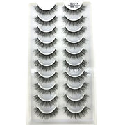 10Pairs 3d Mink Dramatic Volume Lashes Bulk Faux Thick Long Wispy Natural Mink Lashes Pack Short Wholesales Natural False lashes - L&S Fashion