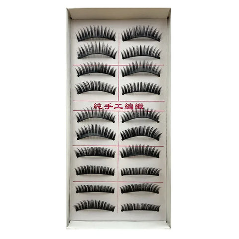 10Pairs 3d Mink Dramatic Volume Lashes Bulk Faux Thick Long Wispy Natural Mink Lashes Pack Short Wholesales Natural False lashes - L&S Fashion