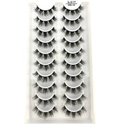 10Pairs 3d Mink Dramatic Volume Lashes Bulk Faux Thick Long Wispy Natural Mink Lashes Pack Short Wholesales Natural False lashes - L&S Fashion