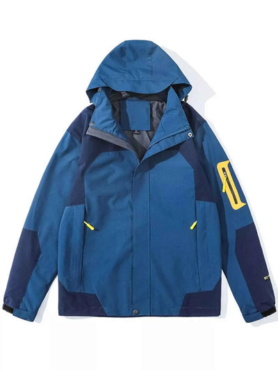 Men's Plus Size Hooded Waterproof Windproof Outdoor Jacket