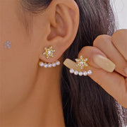 Christmas Snowflake Pearl Earrings - L&S Fashion